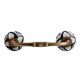 Navy Blue Flower Crackle Ceramic Bridge Handle